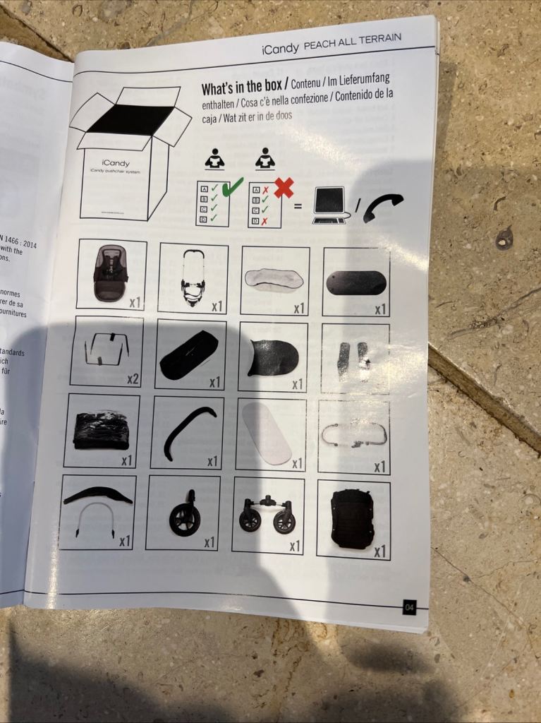 Icandy peach double pram twin seats, carry cot, car seat adapters, rain covers, foot muffs