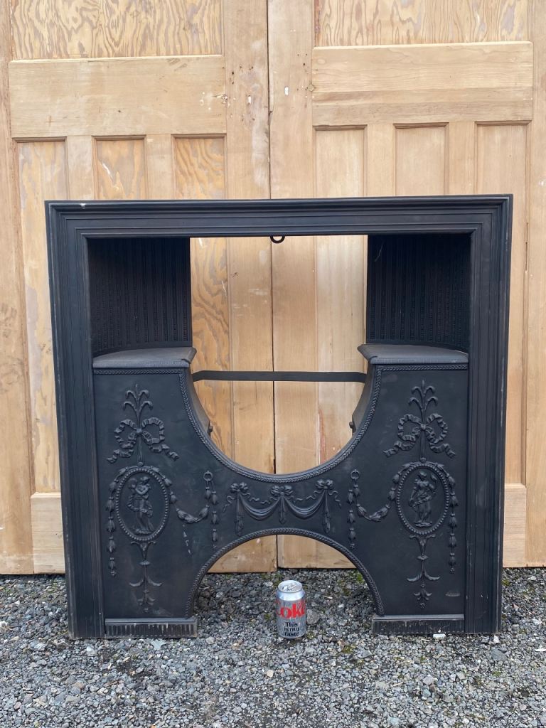Large Victorian style cast iron hob grate fireplace 