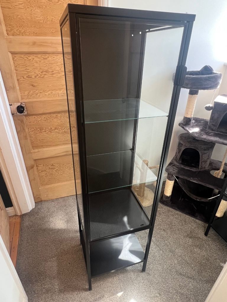 Two Ikea Rudsta display cabinets