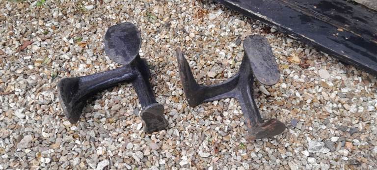 image for 2 vintage cast iron cobbler's lasts price each