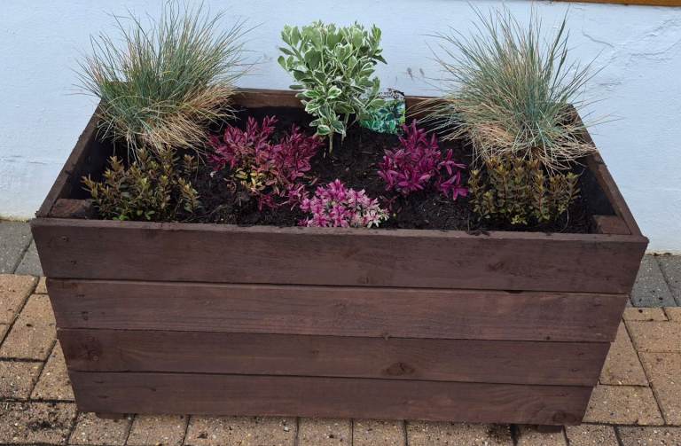 Wooden planters - painted & fully lined 