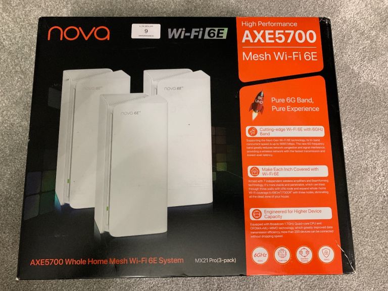 Tenda Nova MX21 Pro 3 Pack - Tri-Band - Wi-Fi 6E