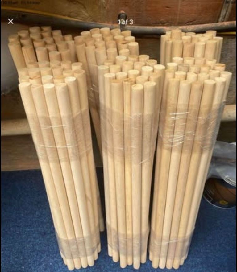 25 X wooden dowelling/pole bundles (untreated) *57cm x 1.8cm*