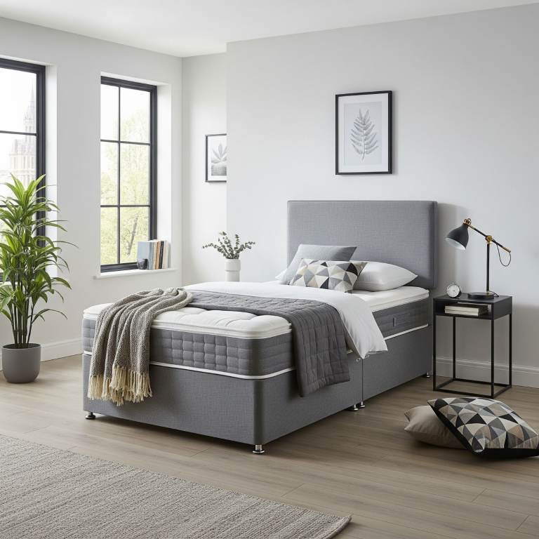 Stylish divan bed drawers and mattress included, all sizes available UK quick delivery