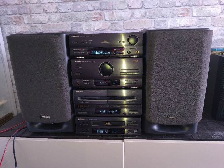 technics sc-ch750 mini hifi system 100w 6ohms tuner tape cd equalizer remote