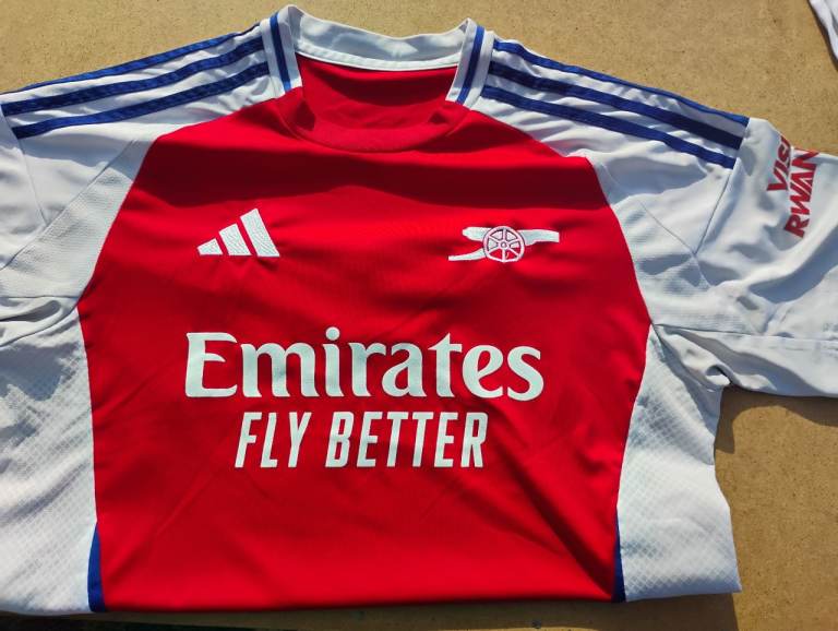 Arsenal football shirts tops home and away retro  XL AND L