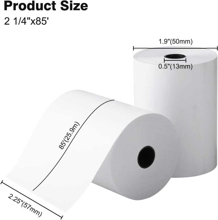 FREE - 50 Rolls, 57 * 50mm (2¼” x 85’) Thermal Paper  Receipt Roll for Card Terminals/Tills etc,