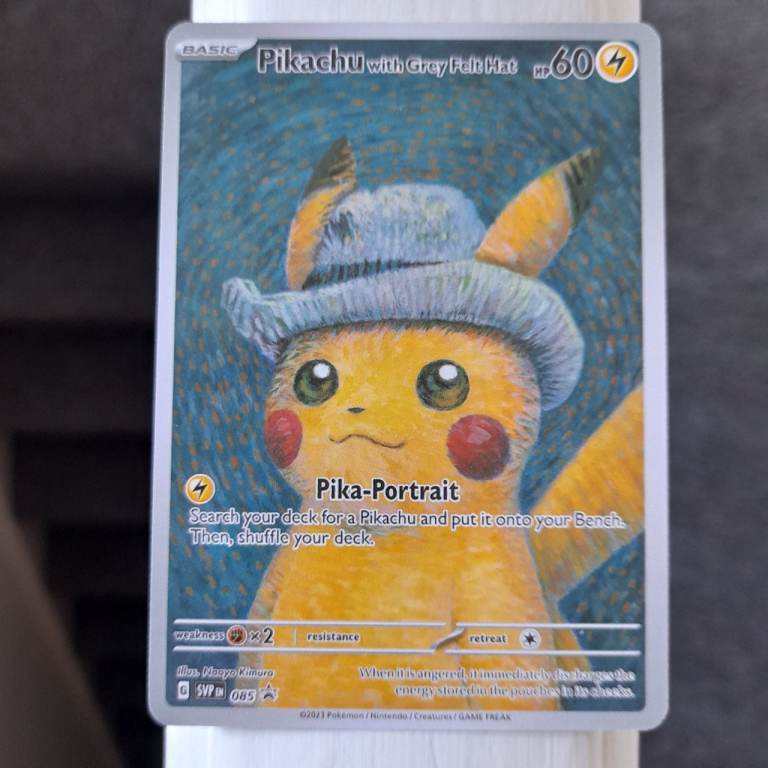 Pikachu with Grey Felt Hat Pokémon Card – Rare, Mint Condition