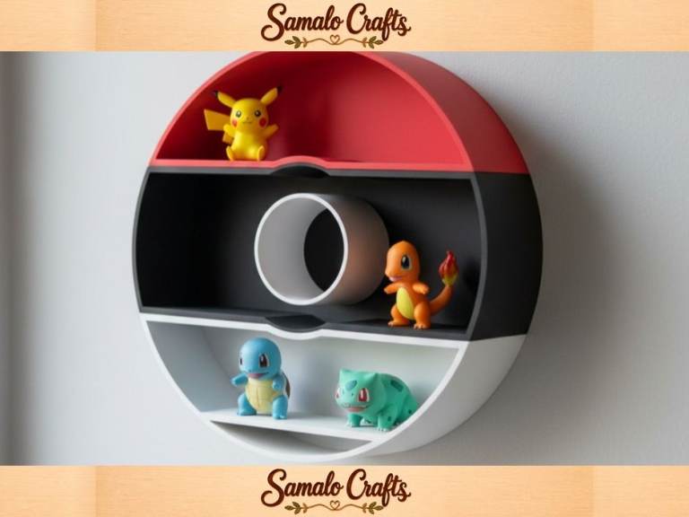 Poke Ball-Inspired Wall Shelf - Pokemon Wall Decor