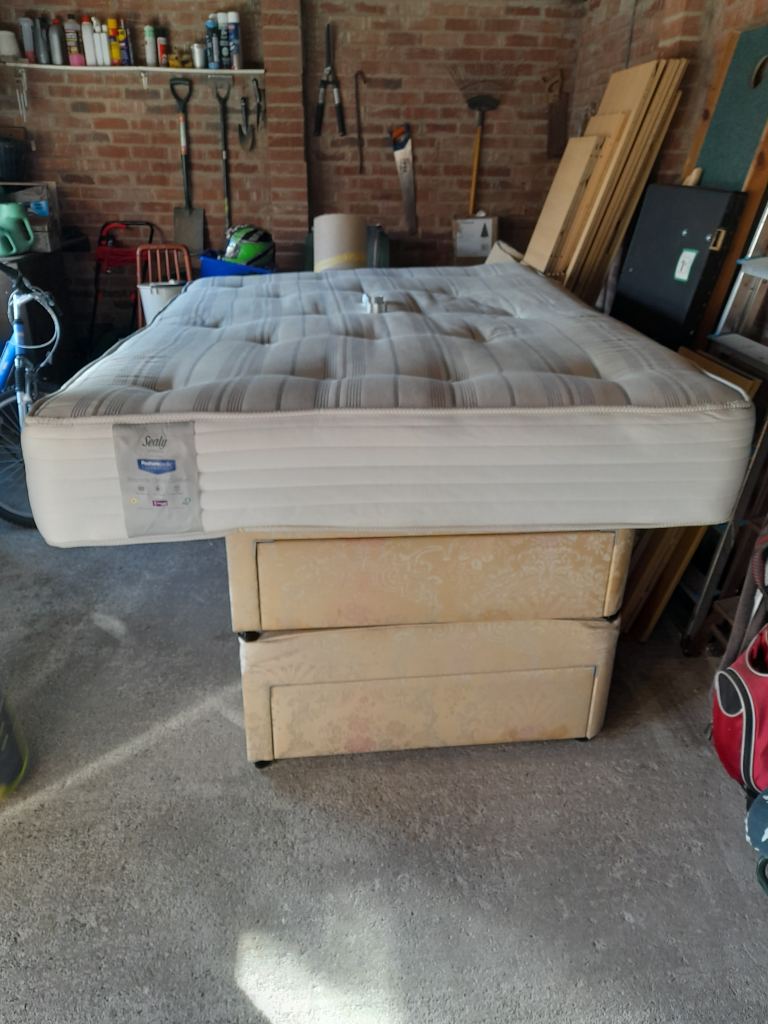 Divan double bed and mattress...free