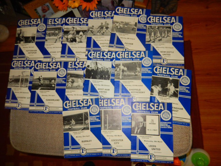 CHELSEA HOME PROGRAMMES SEASON 1967/68