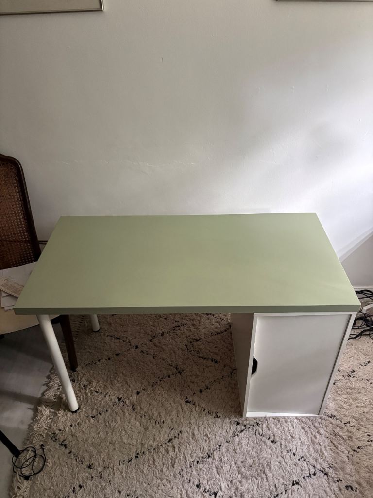 Ikea Alex Green and White Desk with Storage – Good Condition
