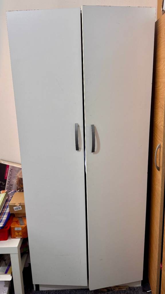 White Colour Mint Condition Wardrobe and Table– Good Condition