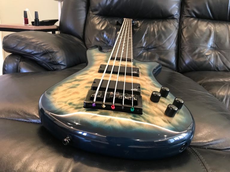 Spector Legend 5 string bass guitar - Neck-Thru (Faded Blue Gloss), plays like butter!