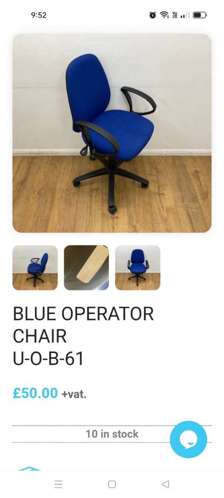 Brand new blue office chair 