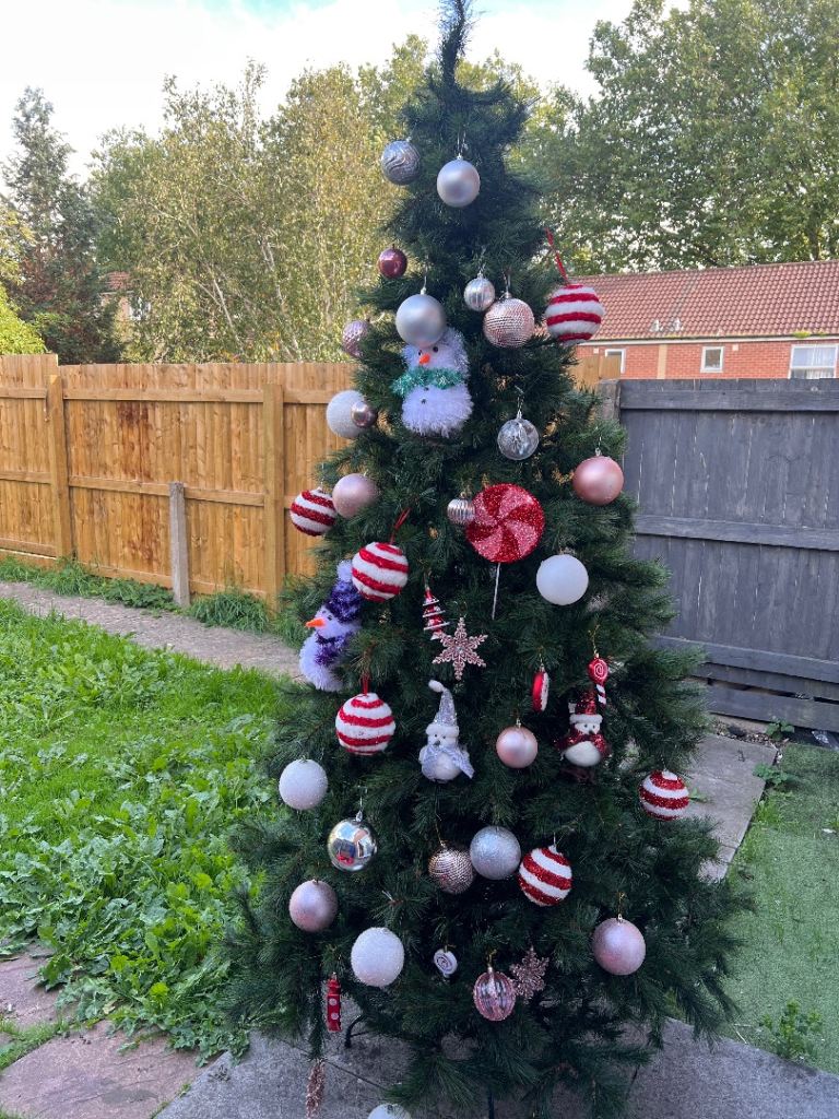 Large Christmas Tree with lots of Decorations 