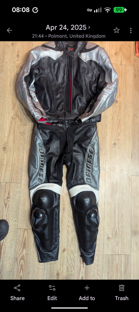 Dianese 2 Piece Motorcycle leather's size 52 