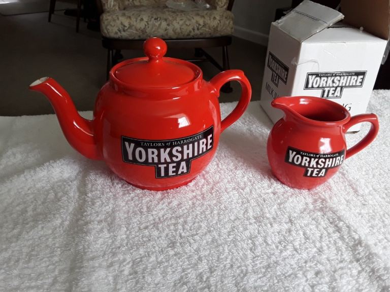 Yorkshire Tea Teapot & Milk Jug