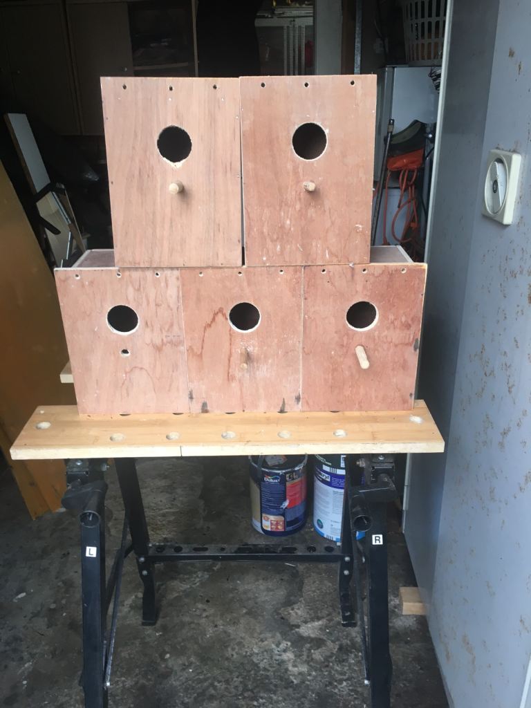 Handmade nesting boxes