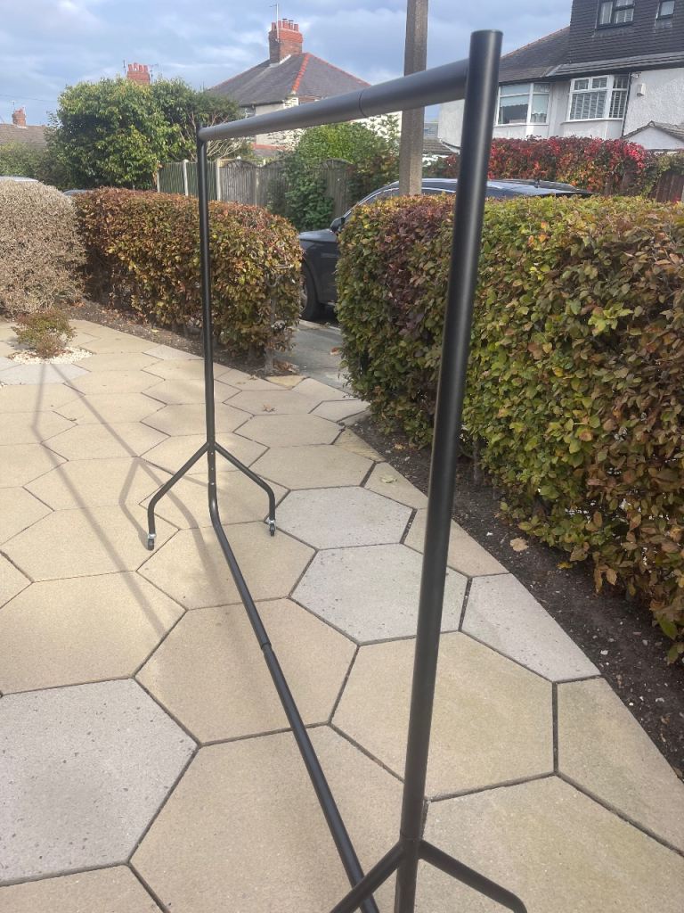 Tubular steel large clothes rail - new