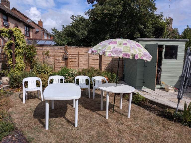 Garden White Plastic Patio Furniture