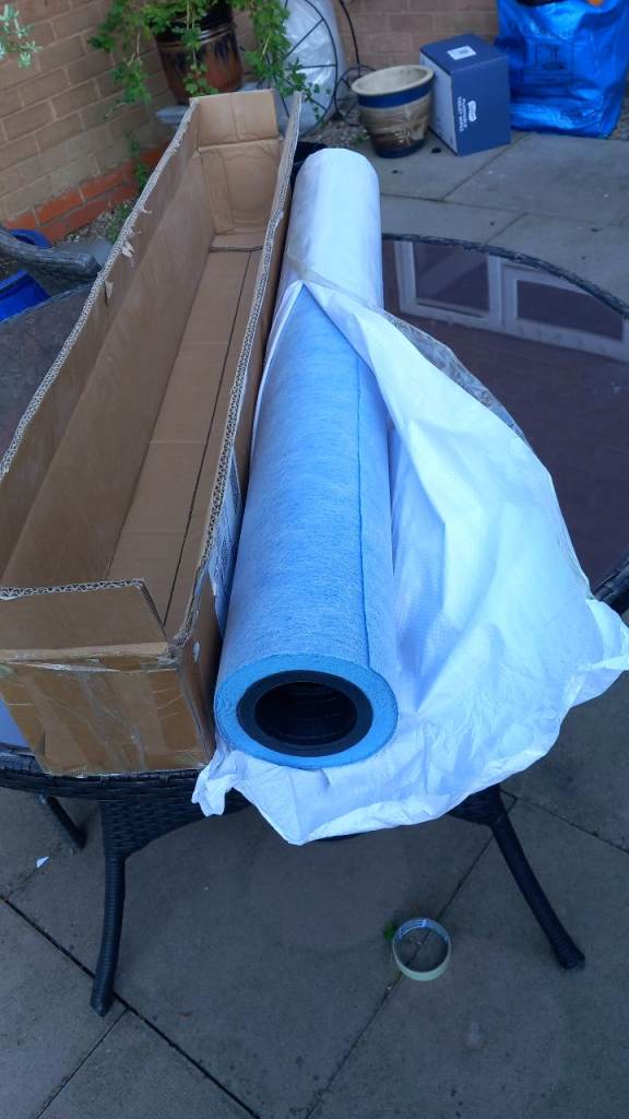 New Teodute Waterproof Membrane Roll 1m x 10m | Blue Tile Underlayment Mat