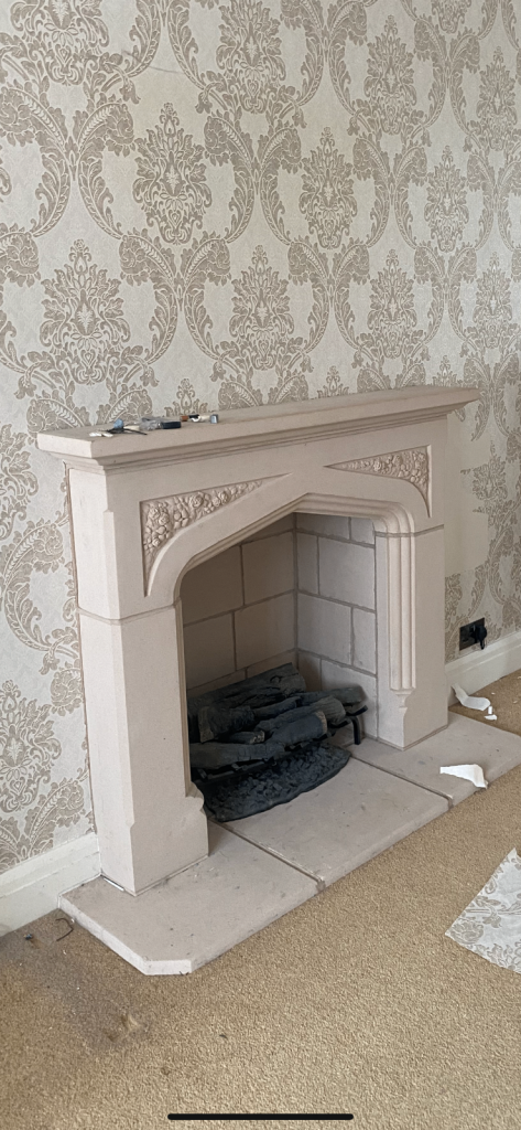 Stone fireplace Mantlepiece  surround