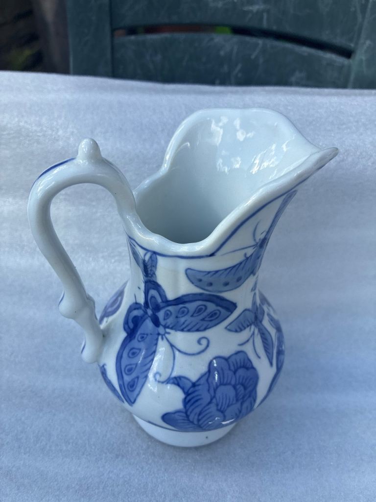 White and blue jug 