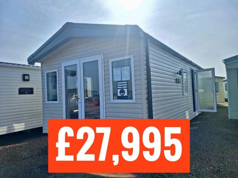 OFFSITE NEW static caravan double glazed & heated 2 bed Victory Silverwood 38x12