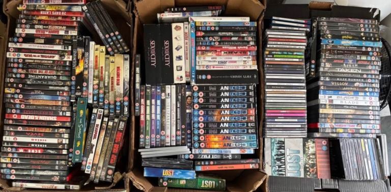 DVDs and cds over 100 £20 for everything