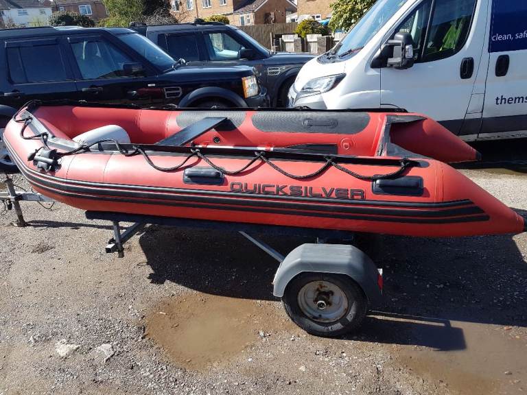 3.8 meter quicksilver with 25hp engine, road trailer