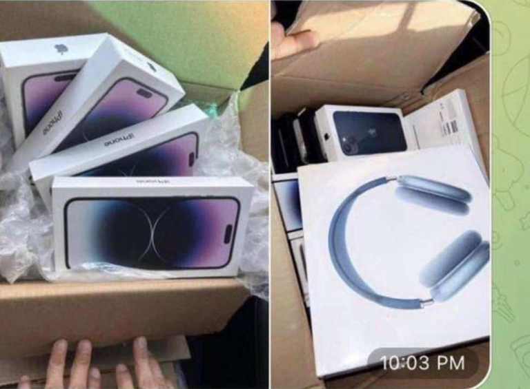 iPhones and airpods