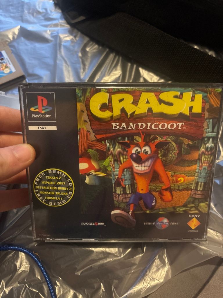 PlayStation 1 Crash Bandicoot PAL Game with Demo Disc