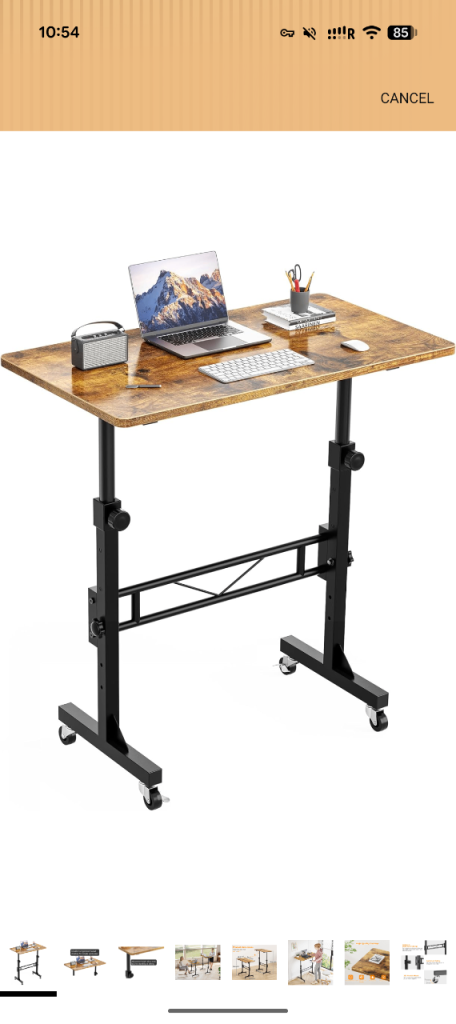 New Adjustable Height Standing Desk with Wheels – Mobile Workstation
