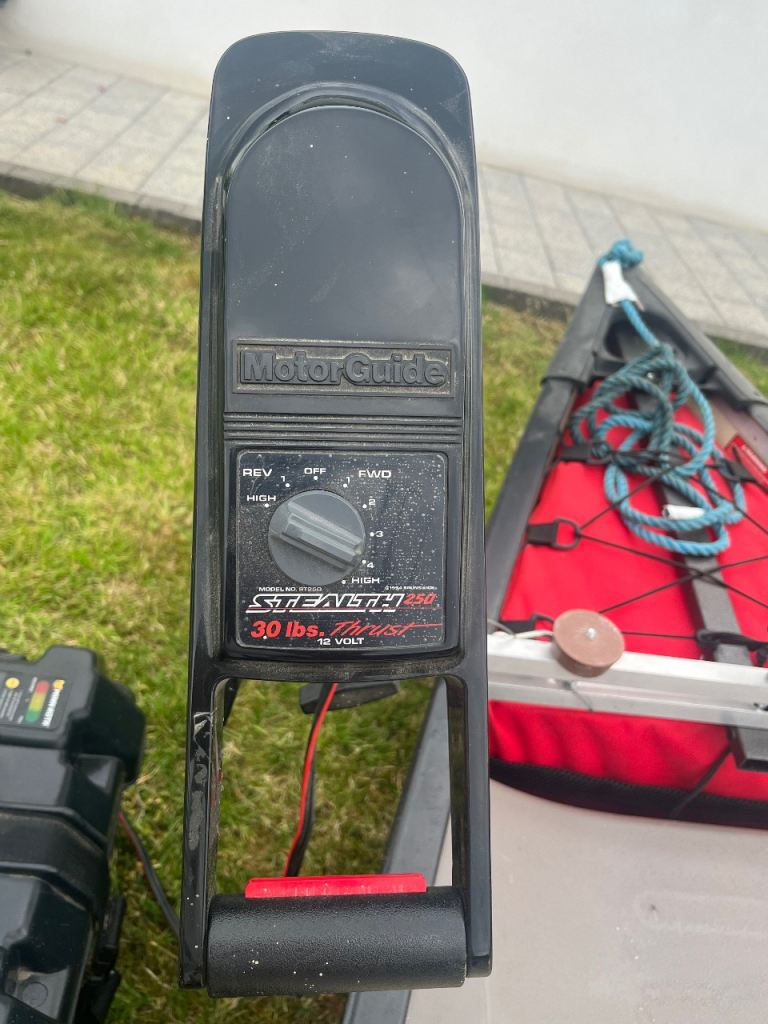 Pelican 155 Ram X Canadian canoe with an outboard motor. Great Condition