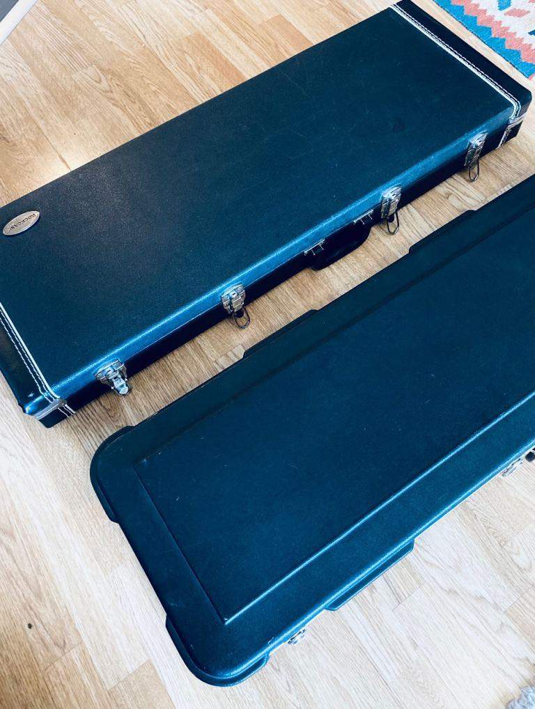 2 X SKB / Warwick Electric Guitar Hard Cases protective flight cases