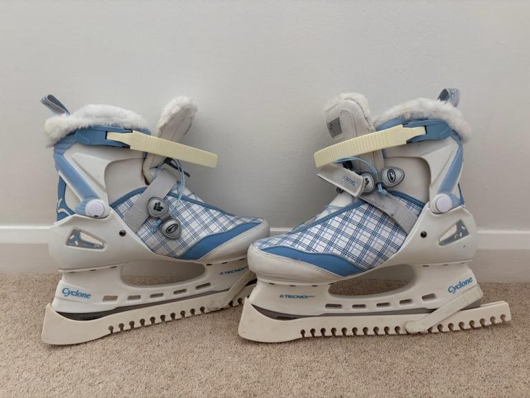 Ice Skates - Blue and White, Good Condition