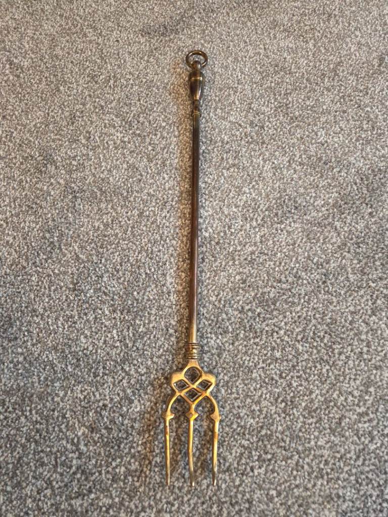 Brass Fireplace Fork 
