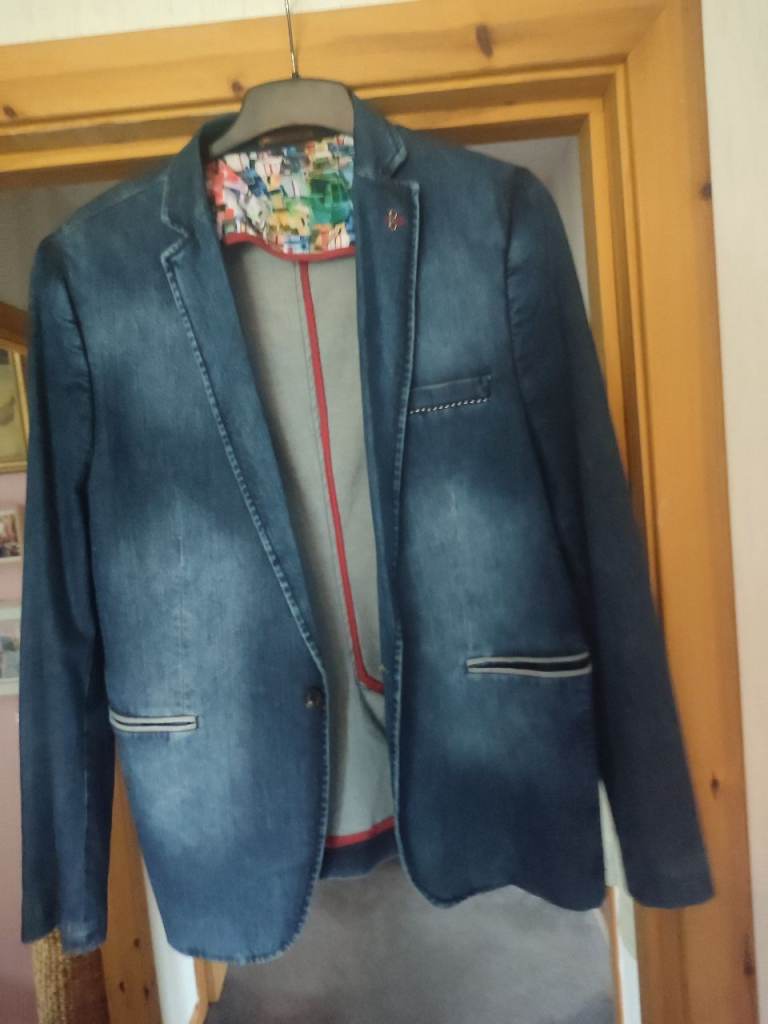 Men's Black and Blue Jackets - Good Condition