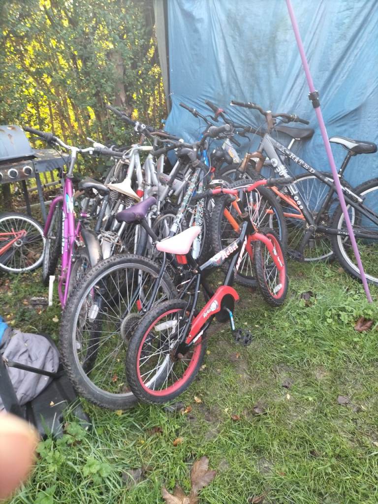 Scrap or unwanted bikes