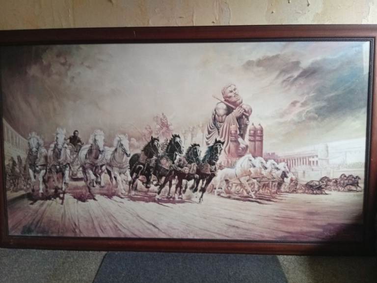 Ben Hur chariot Painting by Renato Casaro 