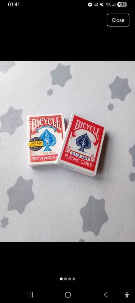 Bicycle playing cards red rider back