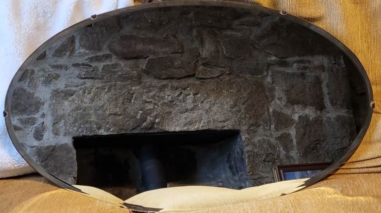 Vintage Oval, frameless mirror with bevelled edges 