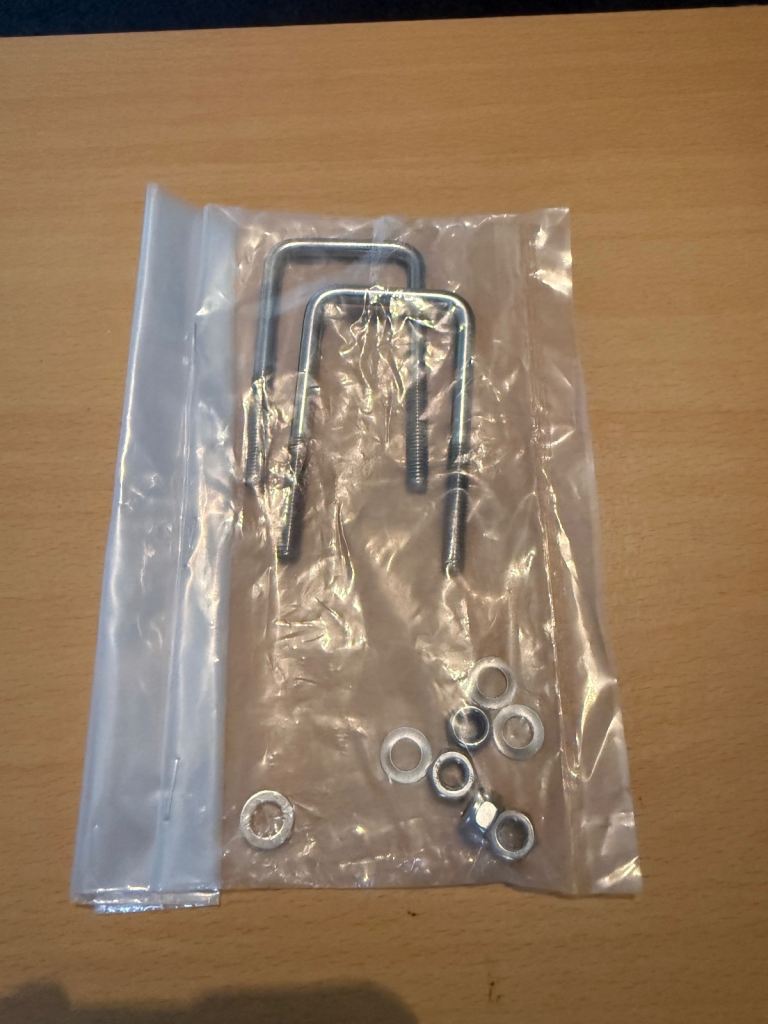 New U-Bolts with Washers and Nuts for Bike Pannier Rack
