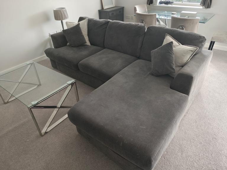 DFS Freya 4 Seater Lounger Sofa – Grey, Good Condition
