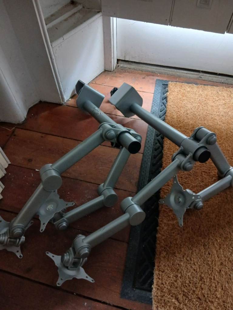 Double monitor brackets