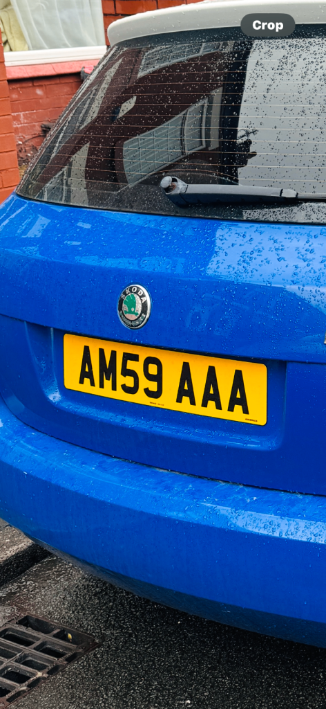 Private number plate