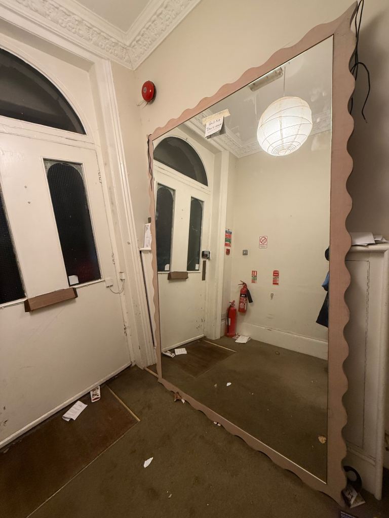 Huge designer mirror. Solid wood. Bought for £2900