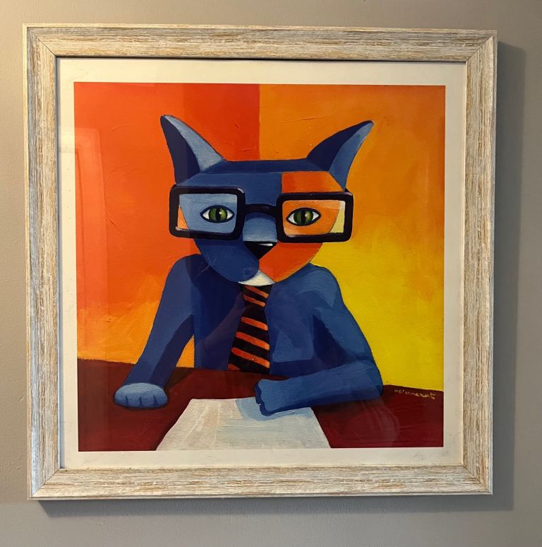 Business Cat Framed Print