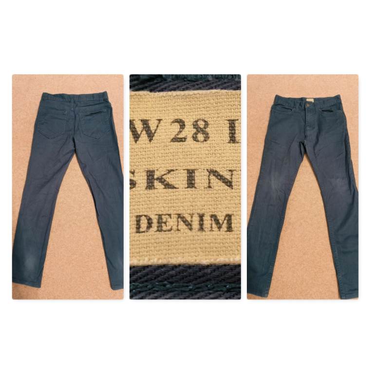 Men's Denim Co teal skinny jeans W28/L30 £3